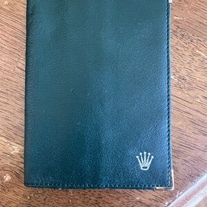 Rolex Dark Green Leather Card Holder